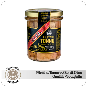 Filetti di Tonno in Olio di Oliva Qualità Pinnagialla